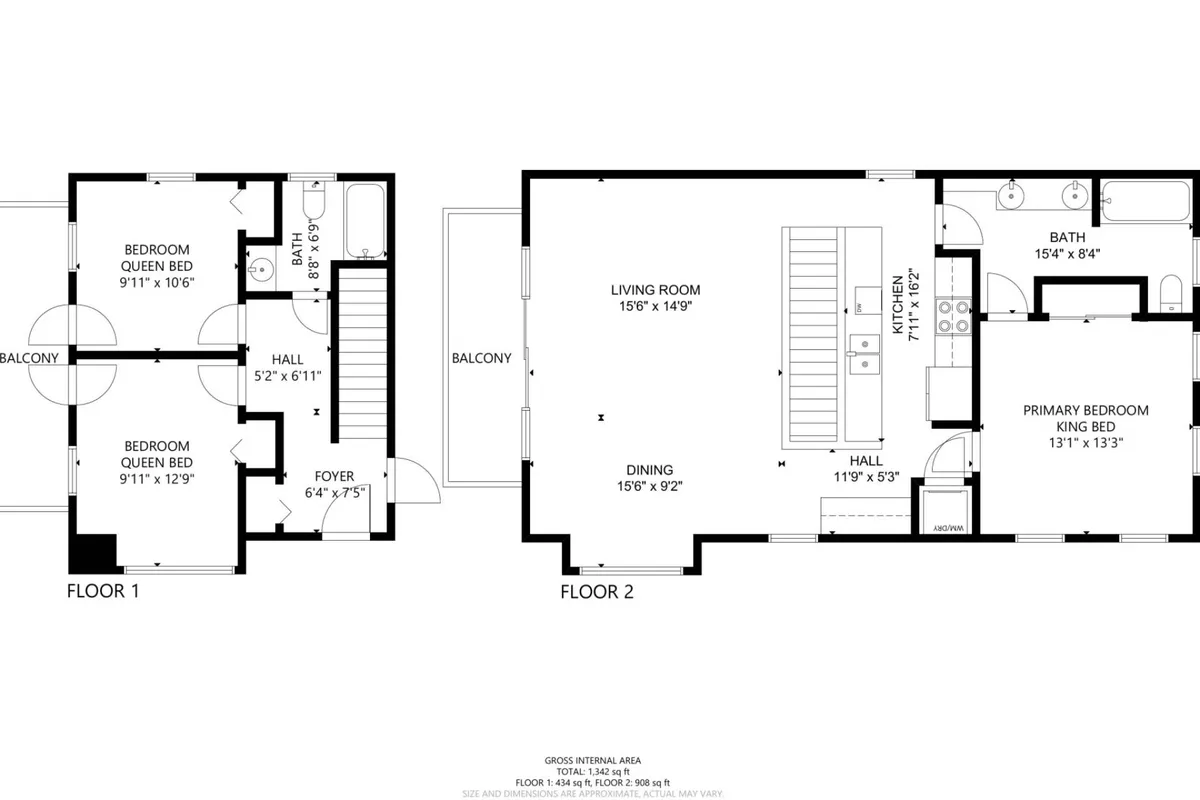 An open-concept living space with a kitchen, living room, and balcony visible. The layout is spacious and inviting, ideal for group gatherings, family meals, or relaxing together. The area looks perfect for socializing, with cozy seating and views leading outside.
